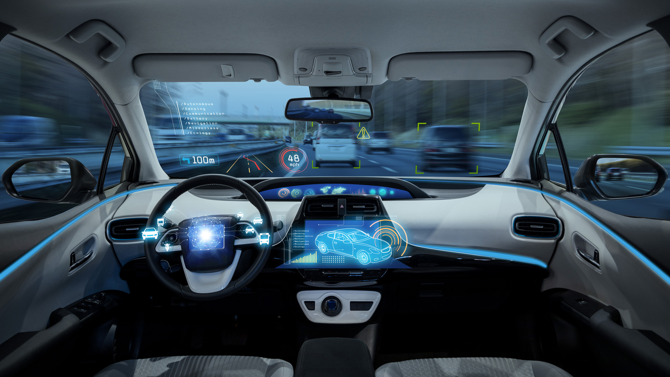 empty cockpit of vehicle